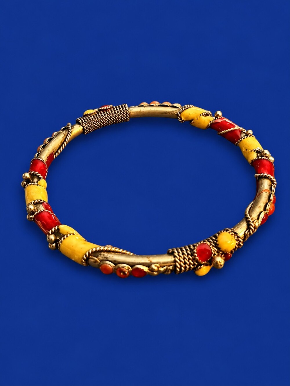 VTG Art Deco Medieval Warrior Castlecore Bangle Bracelet